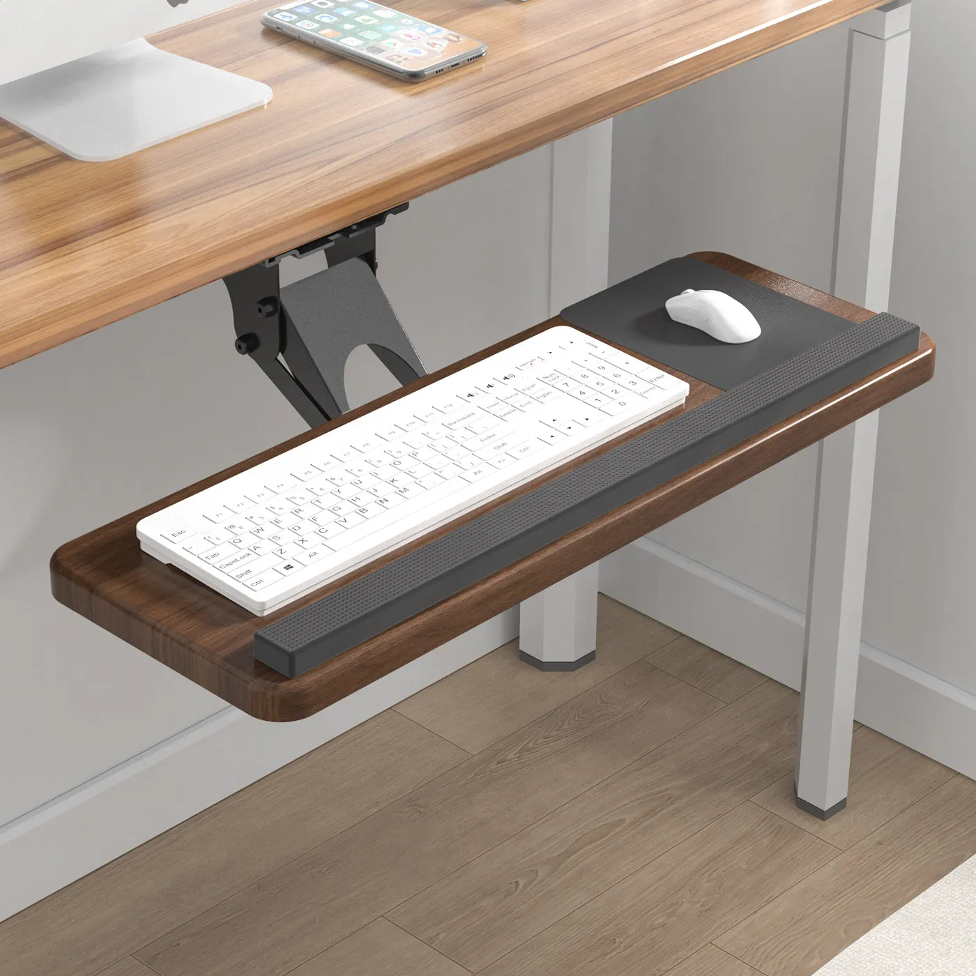 Keyboard Tray Under Desk - Rak Keyboard Bawah Meja, Rel Geser