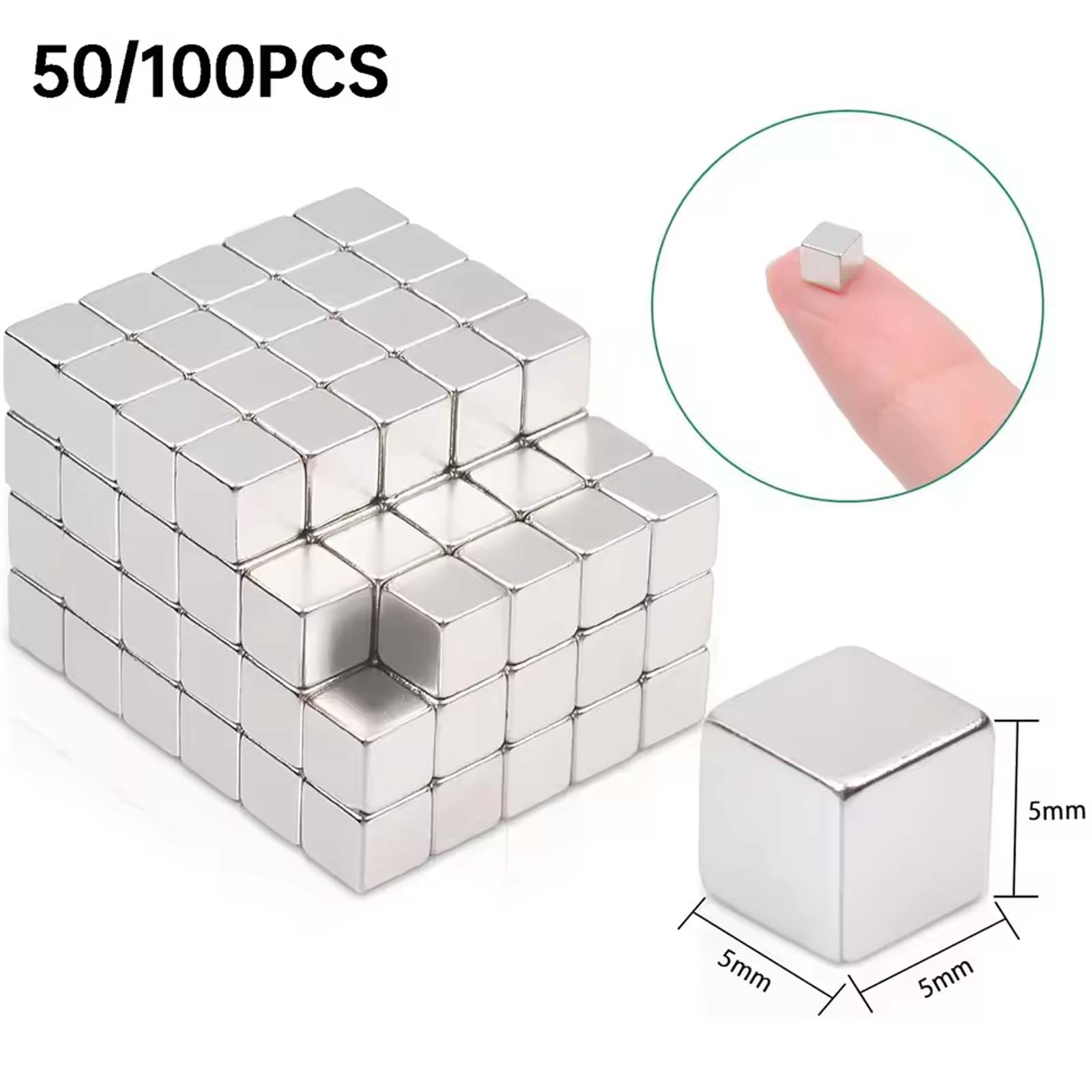 Whiteboard Magnetic - 50/100 Buah Kubus Magnetik Persegi Kecil