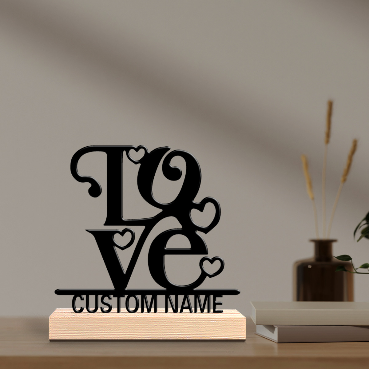 Home Office Industrial Style - 1pc Patung Logam Cinta Romantis yang