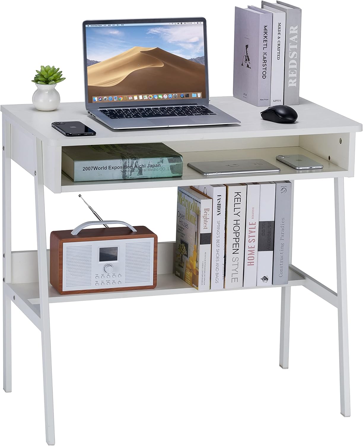 Home Office With Two Desks - ！@Combohome Meja Kantor Perabot Rumah Meja