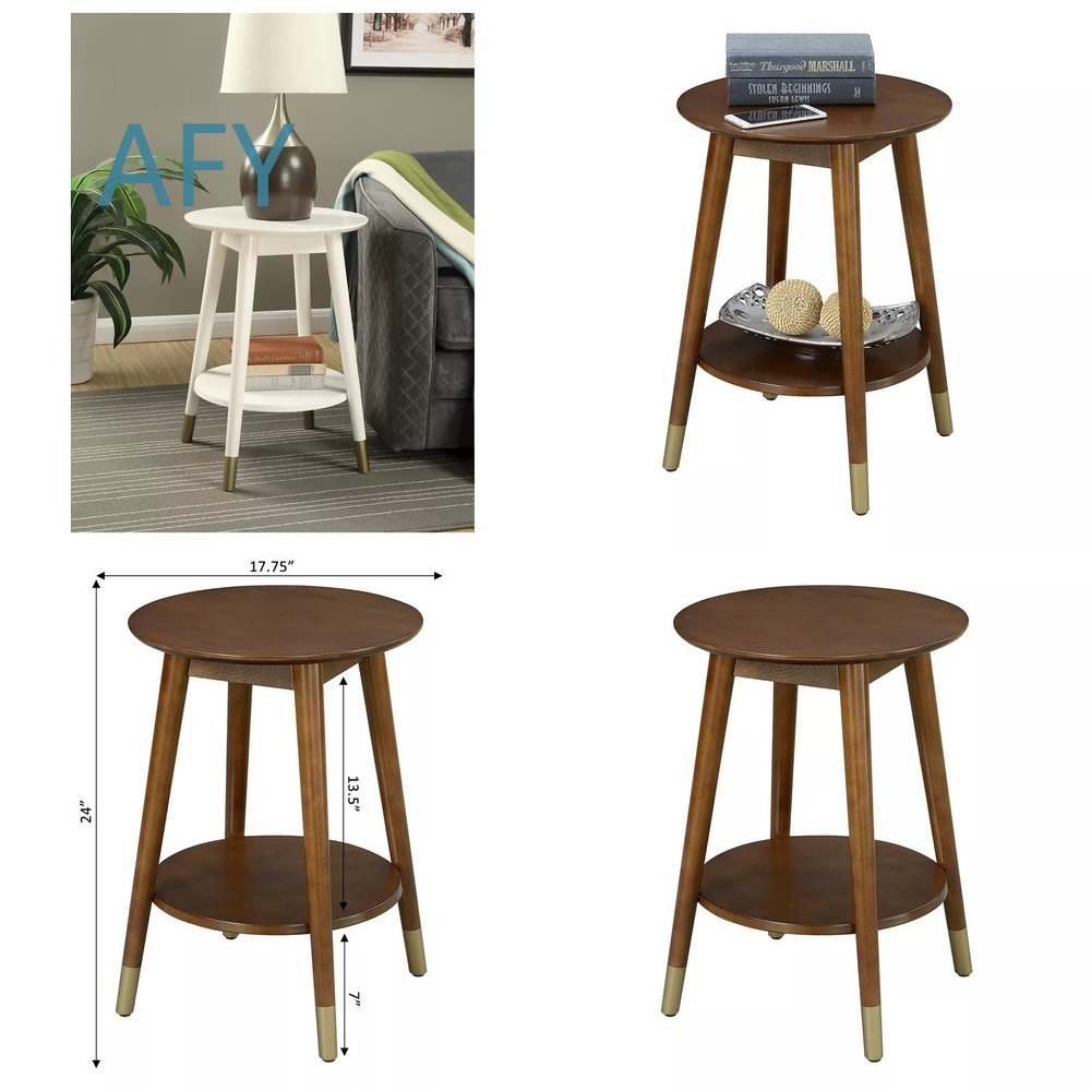 Home Office Of Ikea - Meja Samping Kayu dengan Kompartemen Penyimpanan