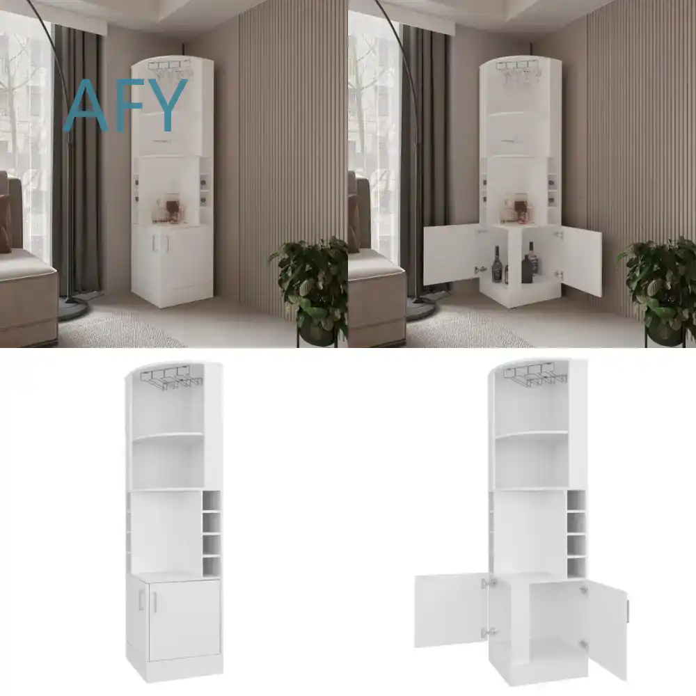Home Office Of Ikea - Kabinet Bar Sudut Putih dengan Penyimpanan