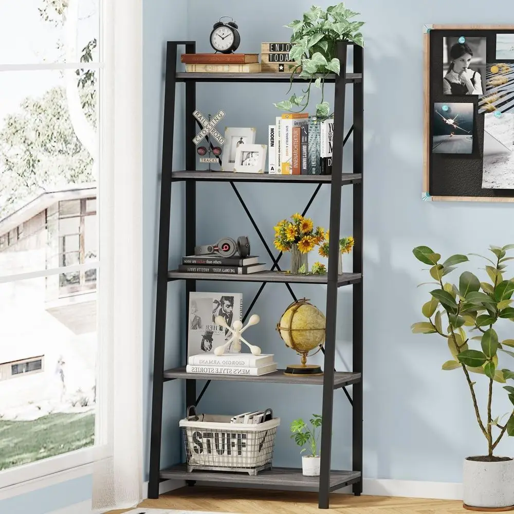 Rak Buku Tangga 5 Tingkat, Gay - Home Office Industrial Style ulasan dan harga