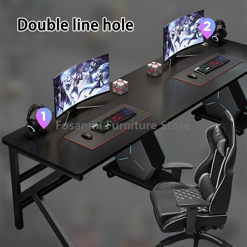 Meja PC Gamer Besar untuk 2 Or - Home Office With Two Desks ulasan dan harga