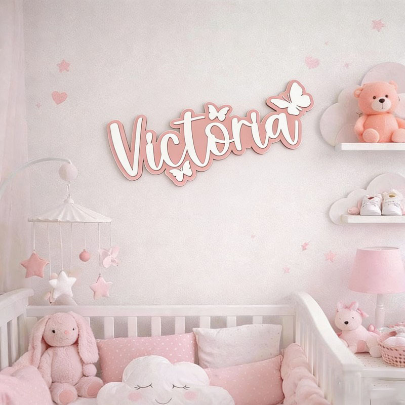 1 Buah Plakat Nama Kayu Kupu-k - Home Office Ideas ulasan dan harga