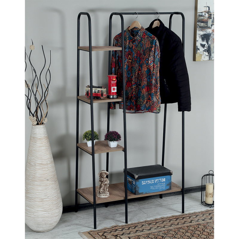 Rak Buku Logam dan Kayu Gaya I - Home Office Industrial Style ulasan dan harga