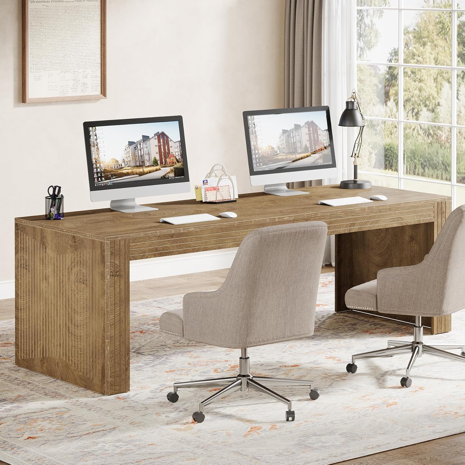 # Meja Komputer Ganda Ekstra P - Home Office With Two Desks ulasan dan harga