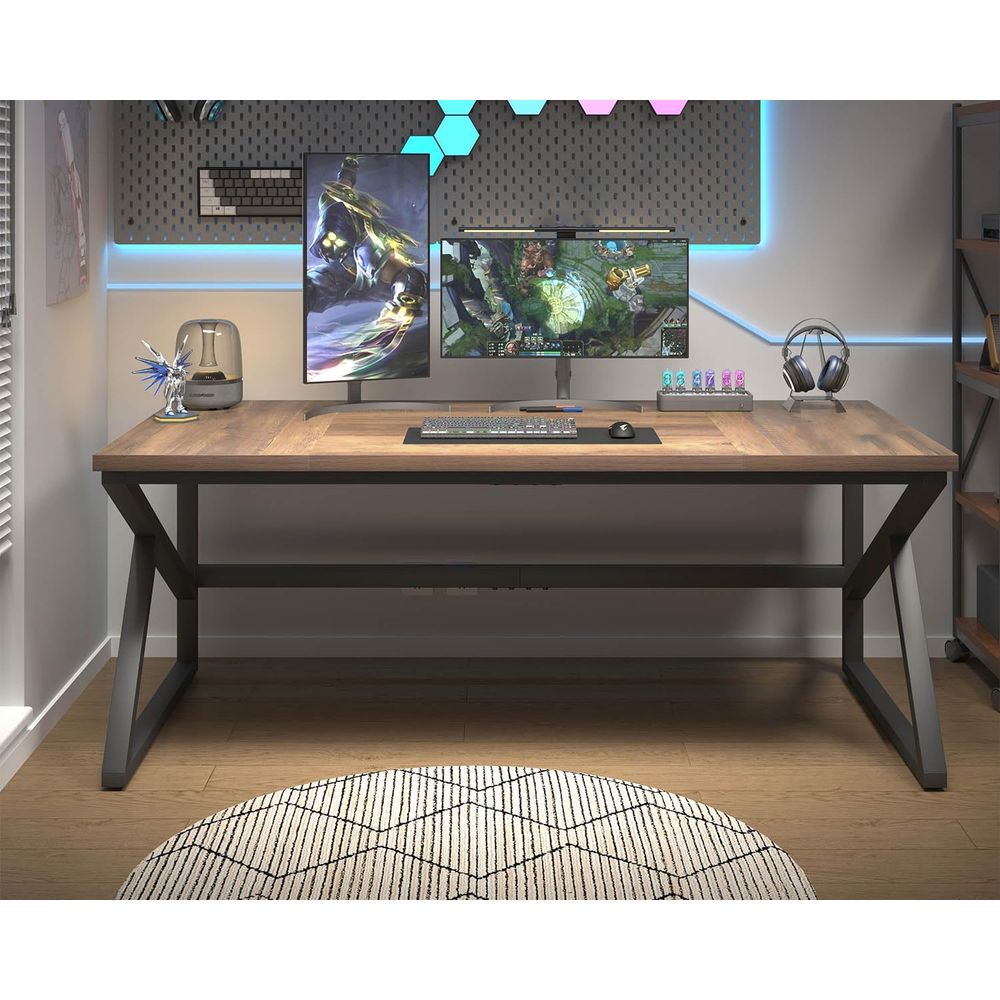 Meja Kerja Ganda Ekstra Panjan - Home Office With Two Desks ulasan dan harga
