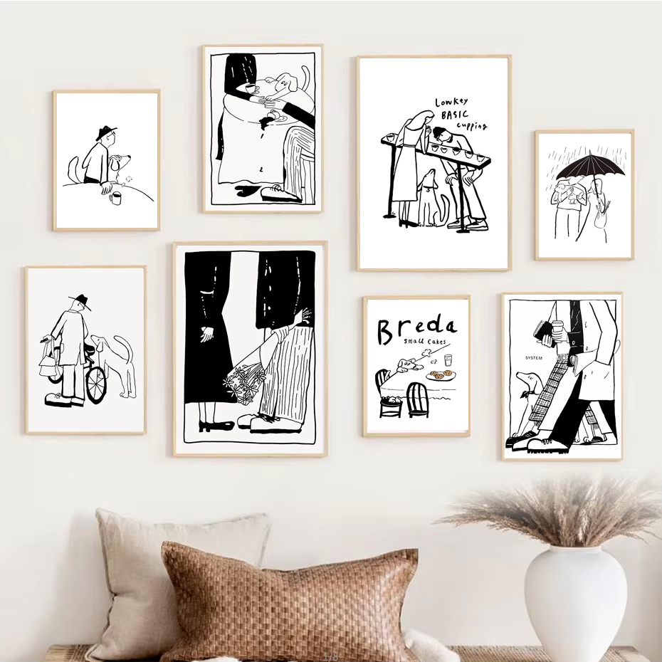 1 Buah Poster Seni Minimalis S - Home Office Romance Manga ulasan dan harga