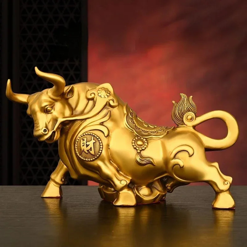 Ornamen Sapi Tembaga Feng Shui - Home Office Marketing ulasan dan harga