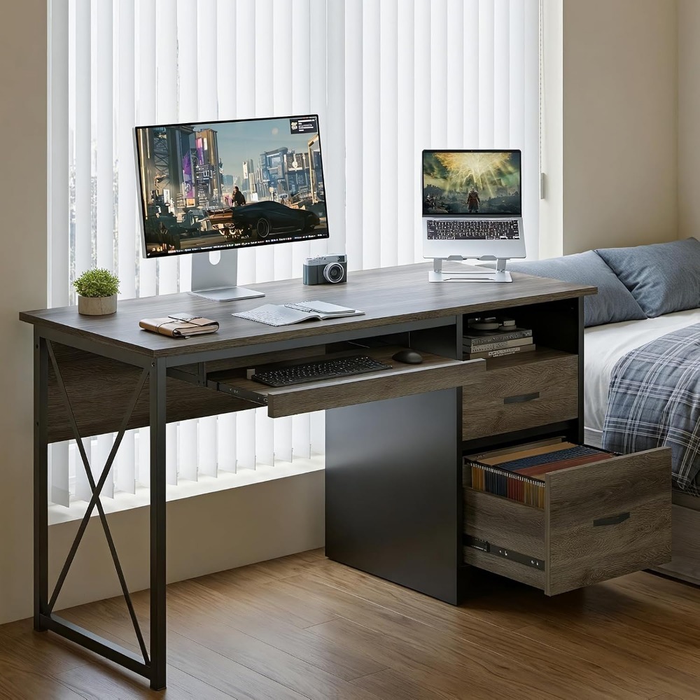 Meja Kerja Bergaya Industrial  - Home Office Industrial Style ulasan dan harga