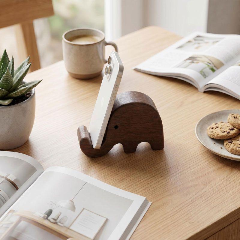 Penyangga Ponsel Kayu Solid Se - Home Office Ideas ulasan dan harga