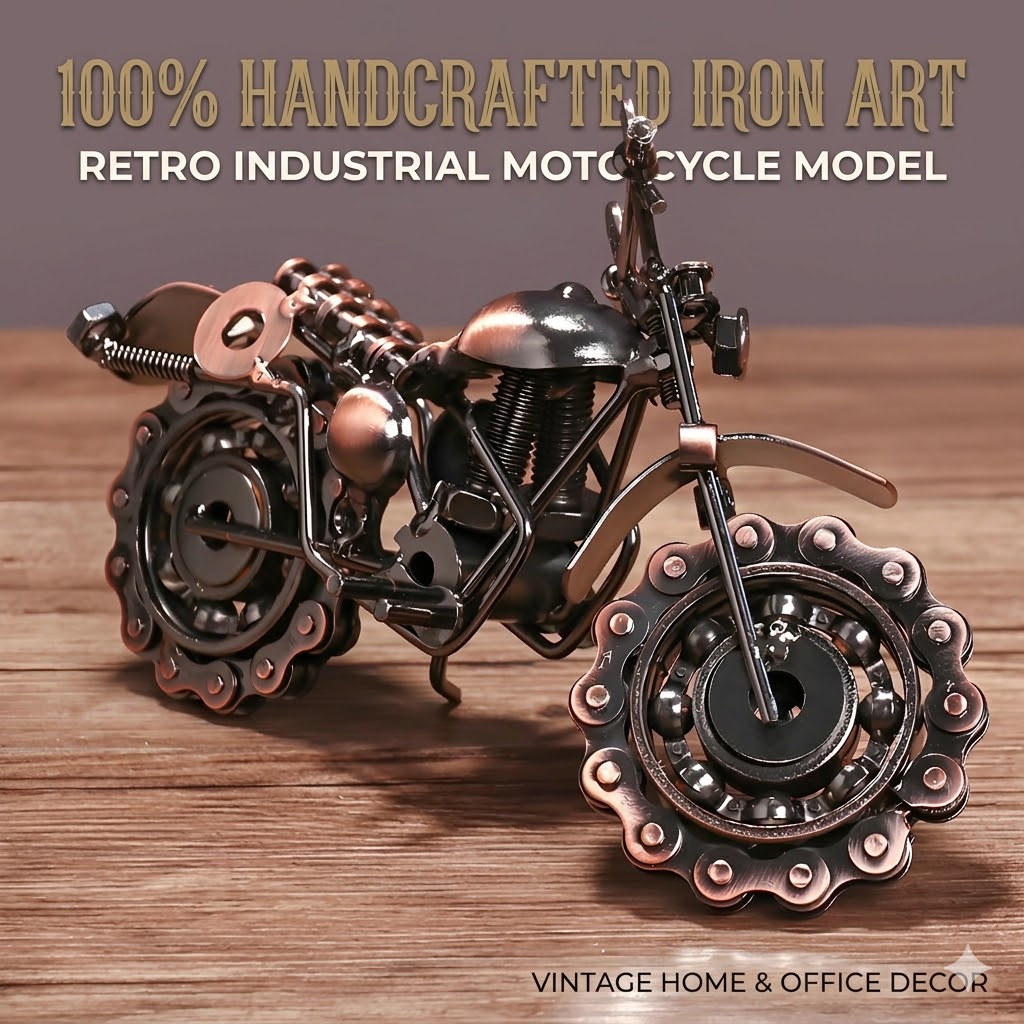 Model Sepeda Motor Besi Buatan - Home Office Industrial Style ulasan dan harga