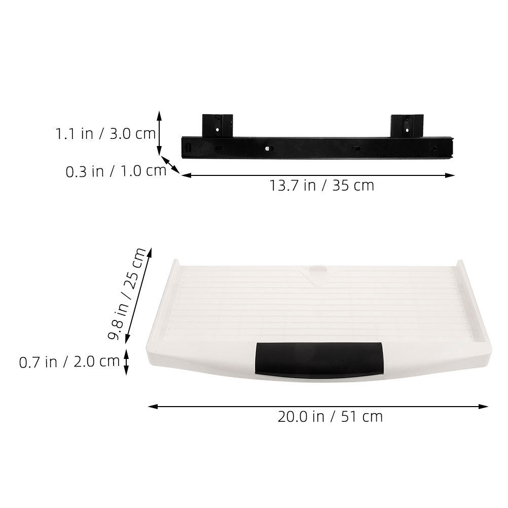 1Set Laci Keyboard Geser di Ba - Keyboard Tray Under Desk ulasan dan harga