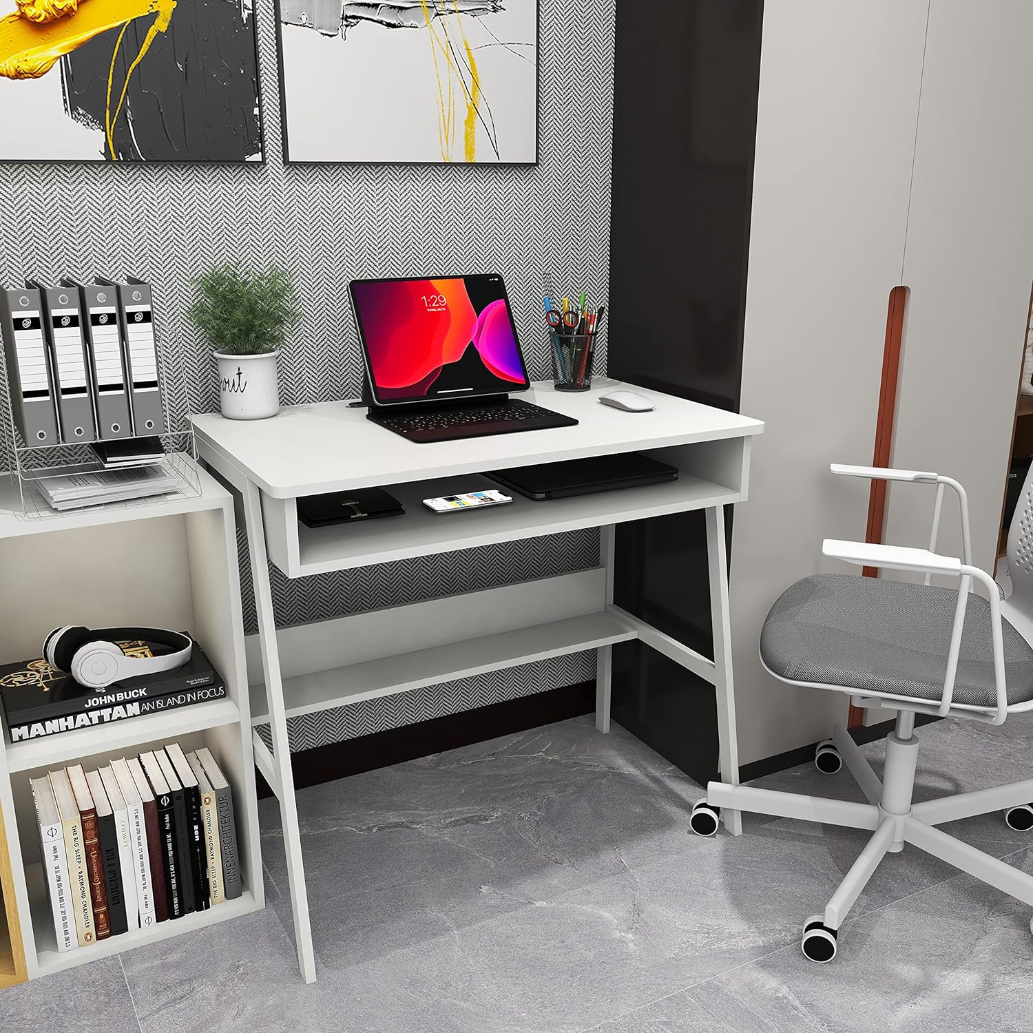 ！@Combohome Meja Kantor Perabo - Home Office With Two Desks ulasan dan harga