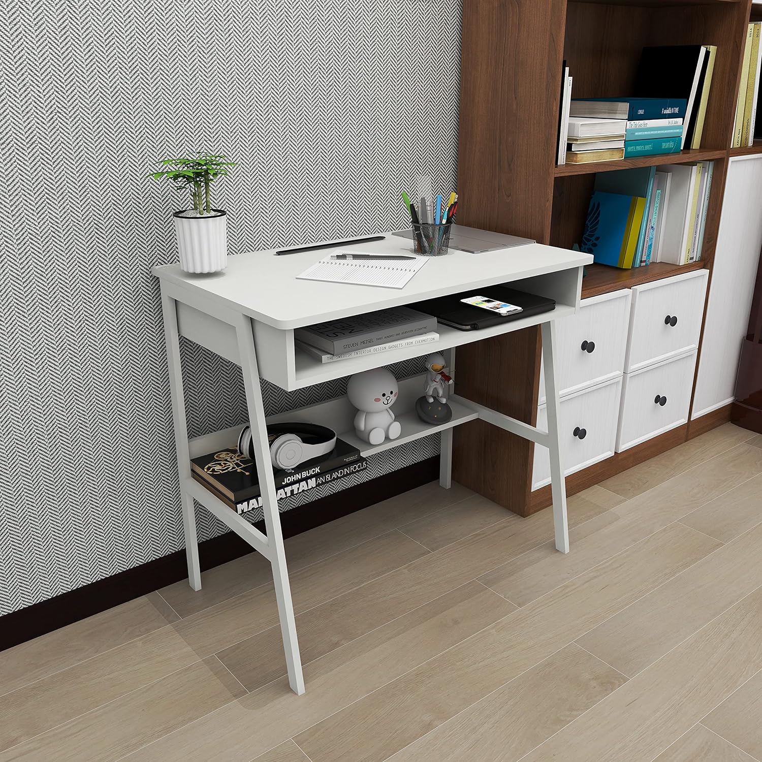 ！@Combohome Meja Kantor Perabo - Home Office With Two Desks ulasan dan harga