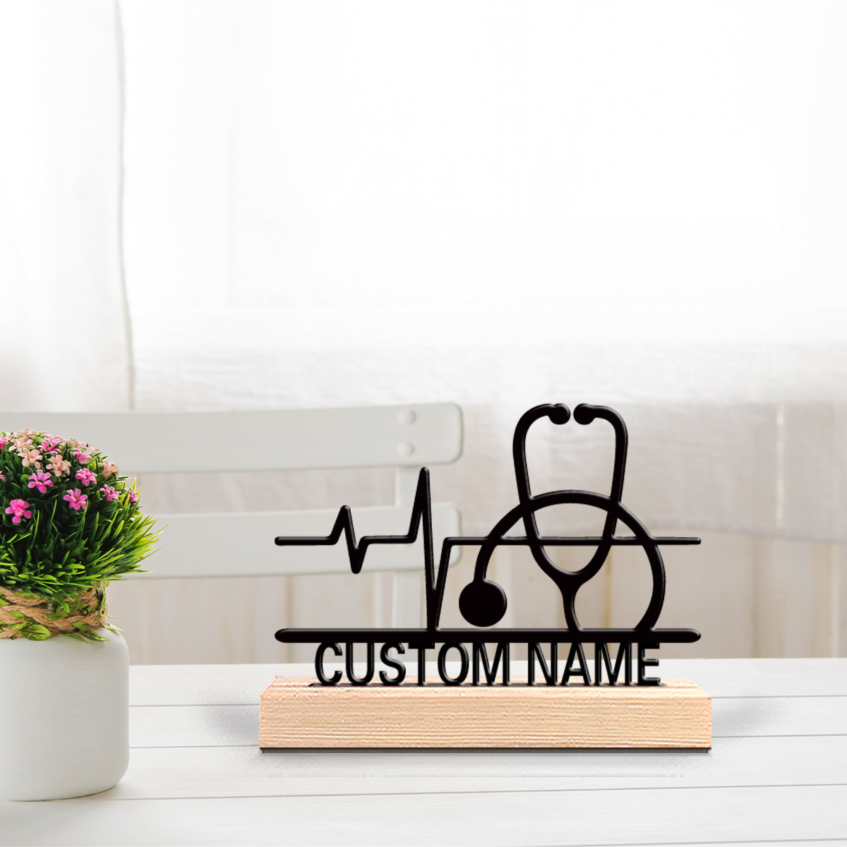 1 Buah Patung Logam Medis Kust - Home Office Industrial Style ulasan dan harga