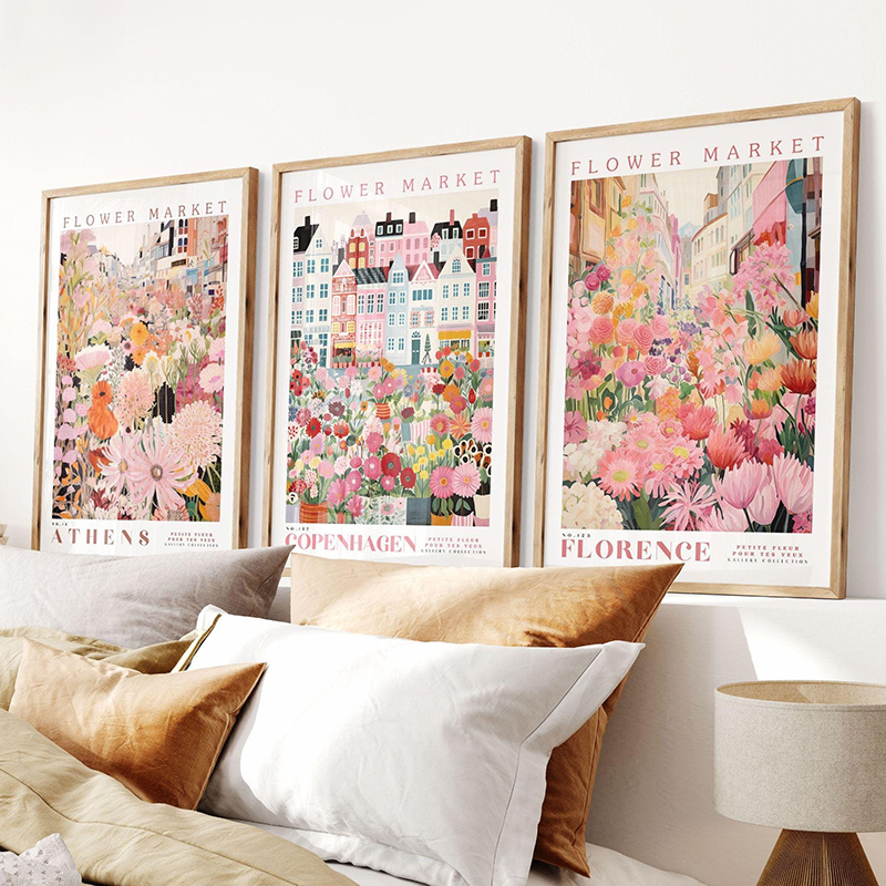 3 Buah Poster Seni Kanvas Pasa - Home Office Marketing ulasan dan harga