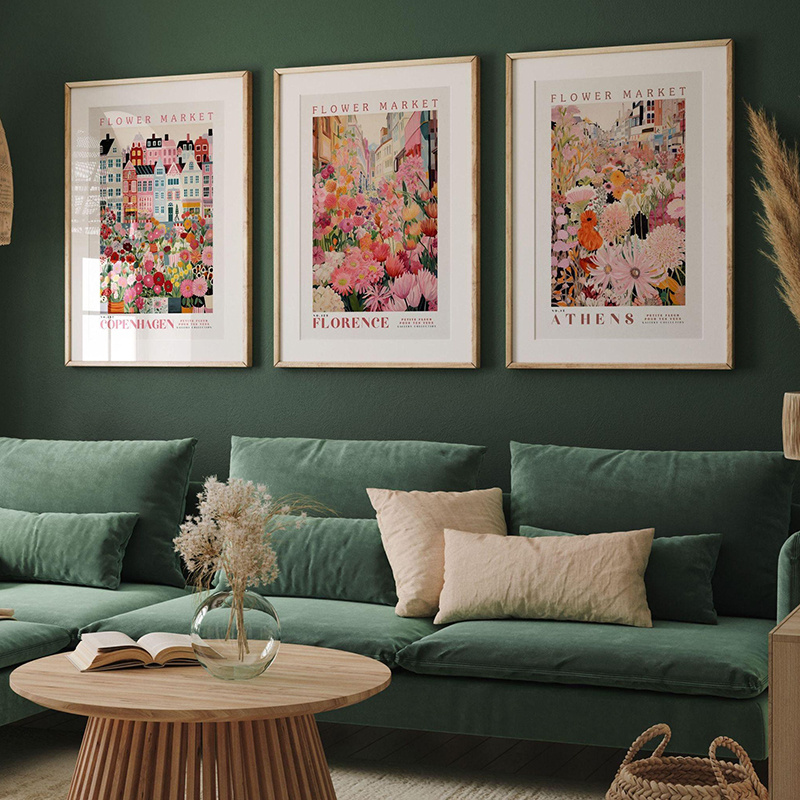3 Buah Poster Seni Kanvas Pasa - Home Office Marketing ulasan dan harga