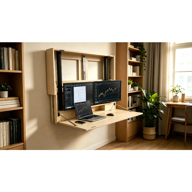Stasiun Kerja Rumah Hemat Ruan - Home Office With Two Desks ulasan dan harga