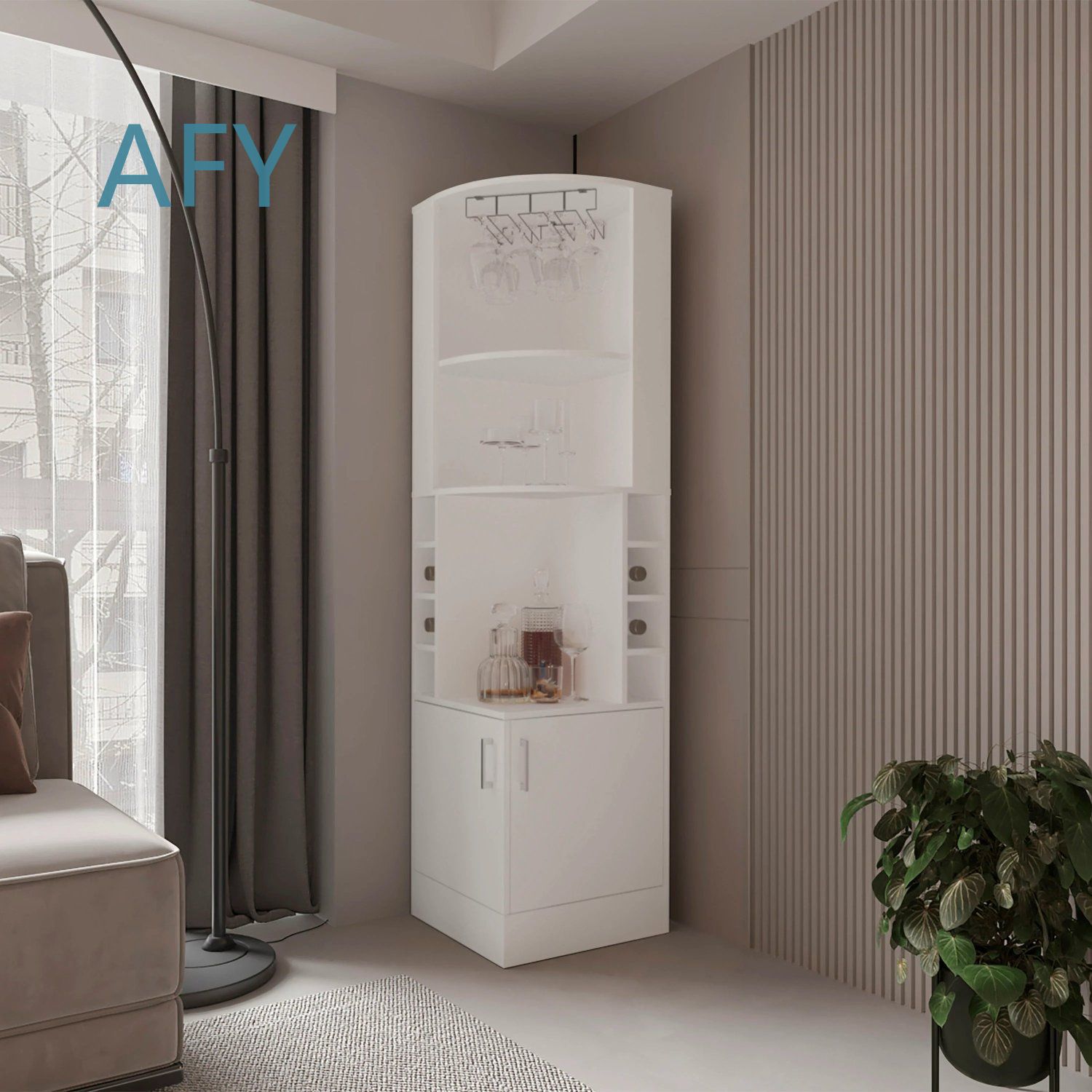 Kabinet Bar Sudut Putih dengan - Home Office Of Ikea ulasan dan harga