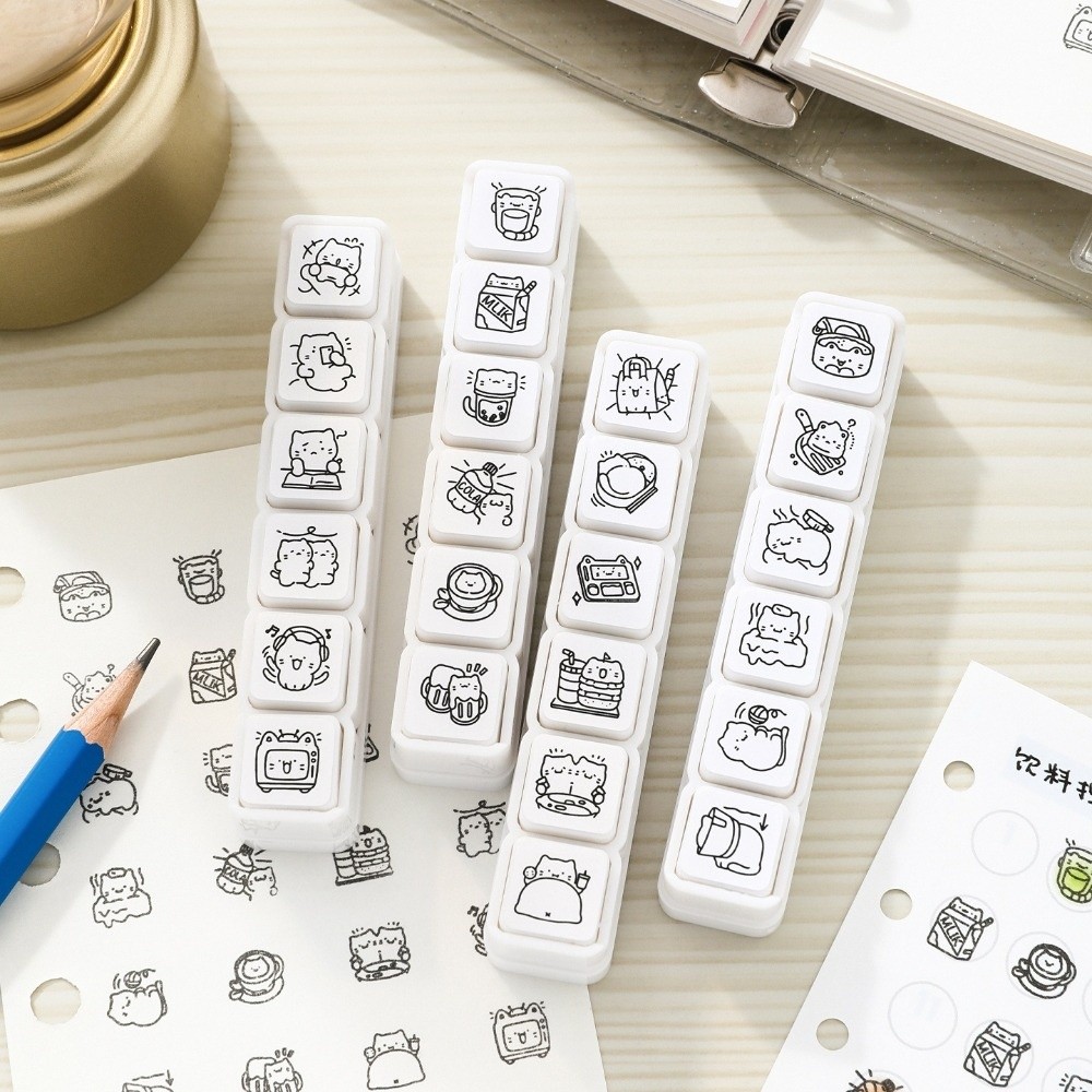6 Buah Stempel Emosi Kucing De - Whiteboard Magnetic ulasan dan harga