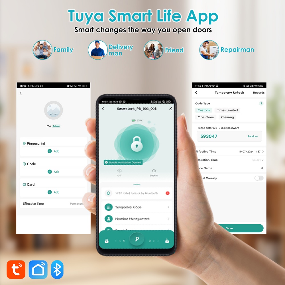 YFK Tuya Kunci Gagang Pintu Pi - Home Office Immigration ulasan dan harga