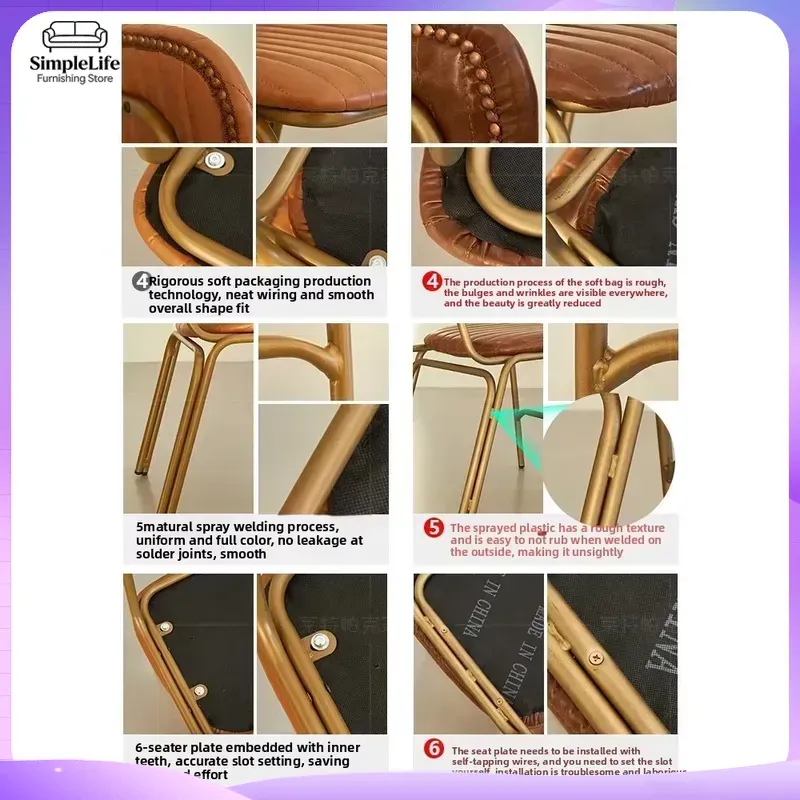 Kursi Makan Retro Besi Gaya In - Home Office Industrial Style ulasan dan harga